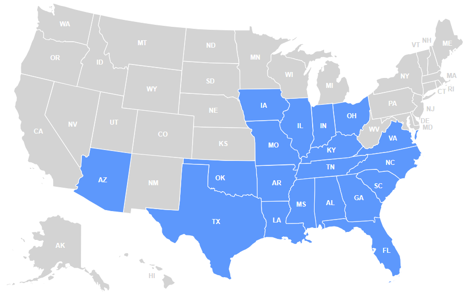 Nashville Electrician & Electrical Contractor _ Schaffhouser-map